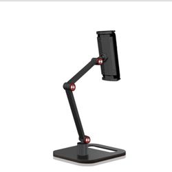 (90000) Adjustable Tablet Stand, Multi-Angle Desktop Mount Holder, 360° Swivel, 4-12.9 inch, Black