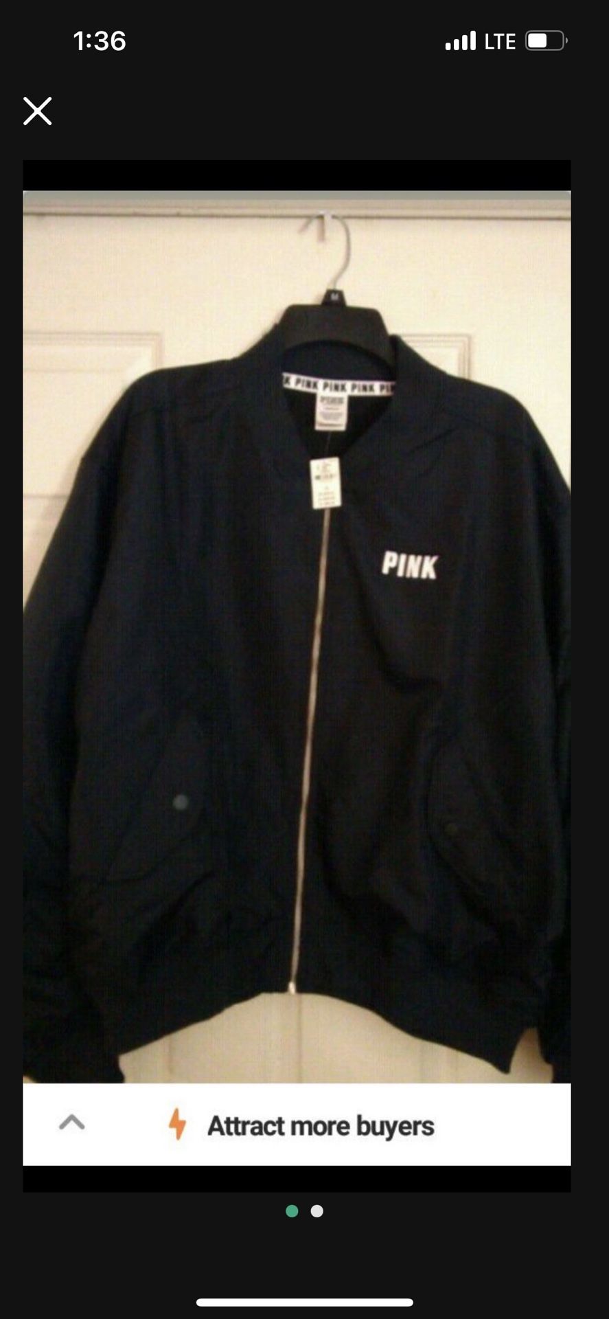 New Victoria Secret Pink Jacket. Size Large