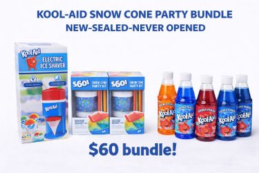 Kool-aid Snow cone Make With 4 Syrups And 2 Sets Of Cones $60