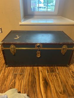Blue Steamer Trunk