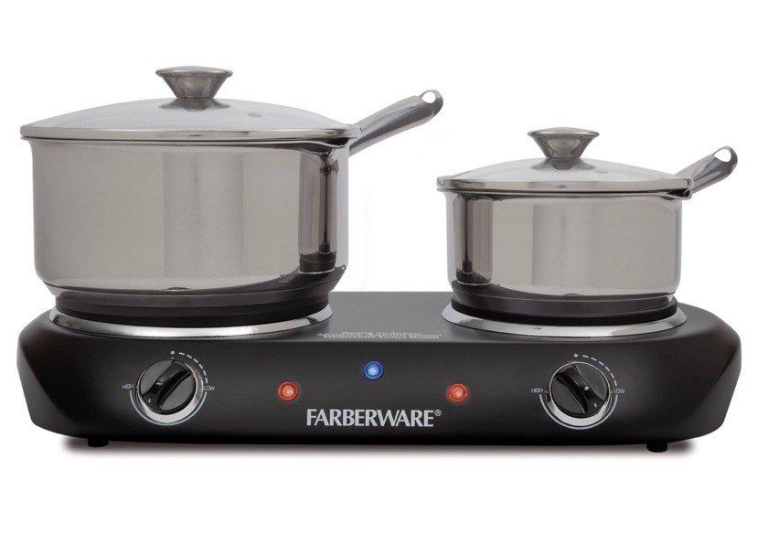 Farberware Royalty 1800 W Double Burner Black Electric Cooktop, 1 Each