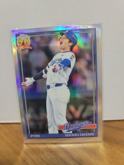 Shohei Ohtani Topps Chrome 75 Refractor Card SSP