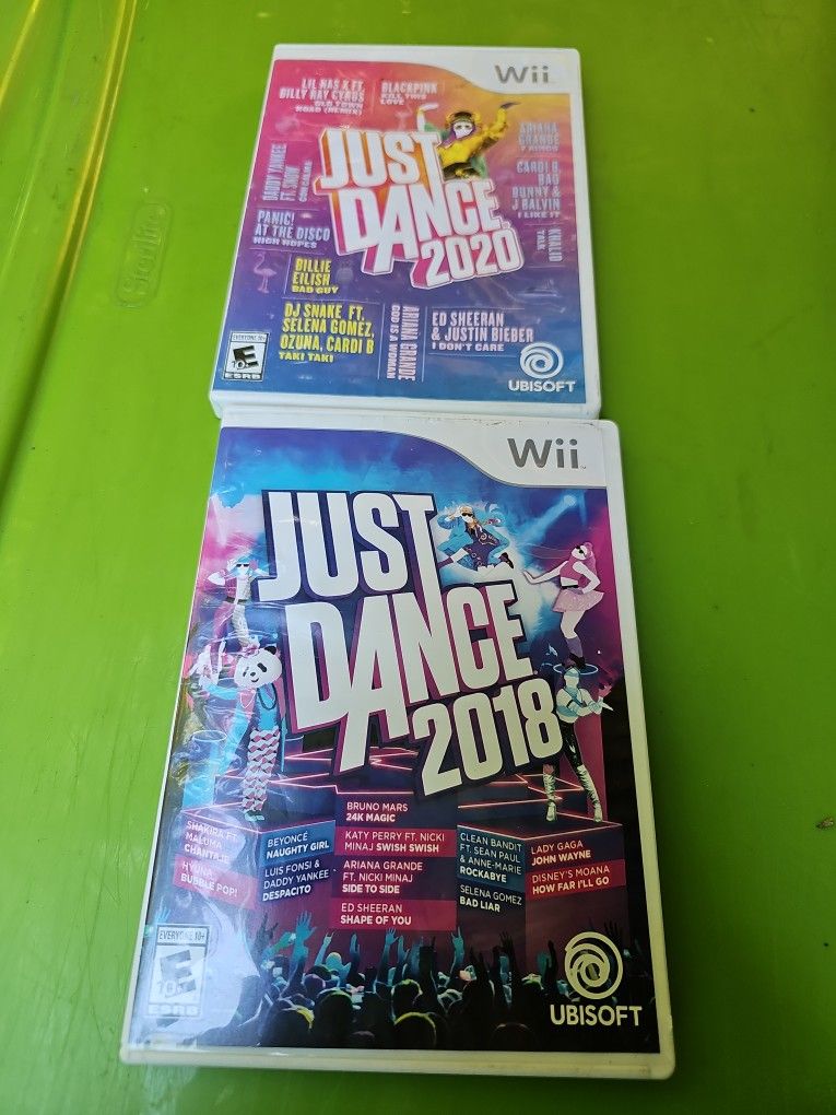 Nintendo Wii Just Dance 2018 And 2020 Both $50