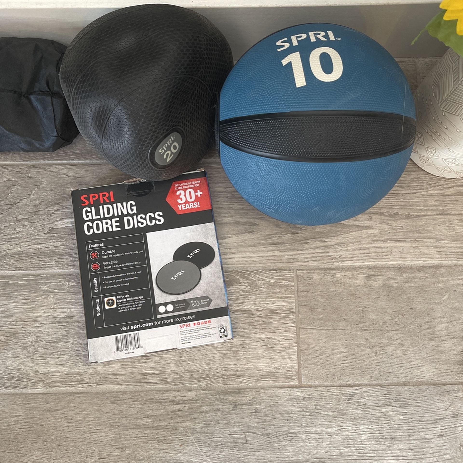 Resistance Bands, Gliding Discs, Weighted Exercise Balls 