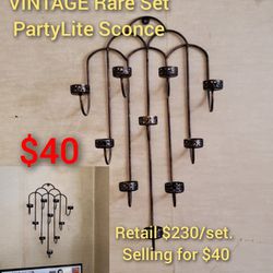 Vintage PartyLite Sconce Set Of Two