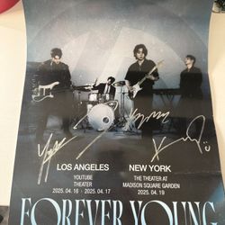 DAY6 Wonpil 3rd World Tour Forever Young Signed Poster