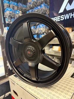 (Set-4) Voxx Riva 18x8 5x115 Matte Black 20mm Wheels Rims 18 Inch