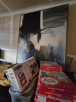 X-large Framed Abstract Painting