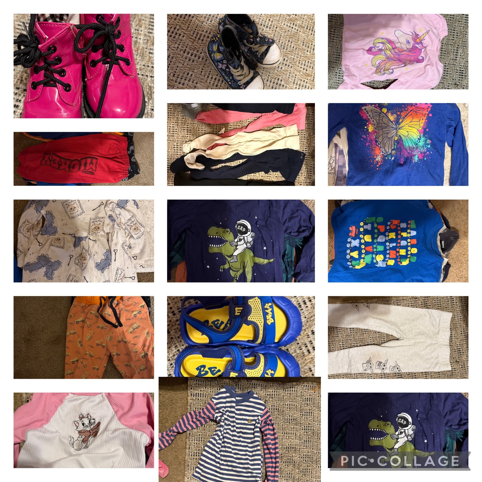 45 Pieces - Toddler Cloths For Boy and girl from GAP, The Children’s Place, Converse