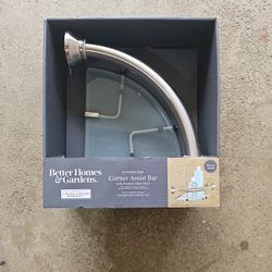 Satin Nickel Finish - Corner Assist Bar 