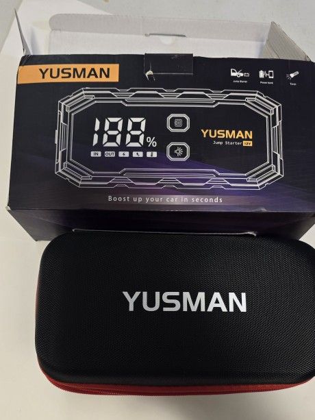 YUSMAN Car Jump Starter, 5000A 12V Jump Starter Battery Pack (8.0 Gas/6.0L Diesel)