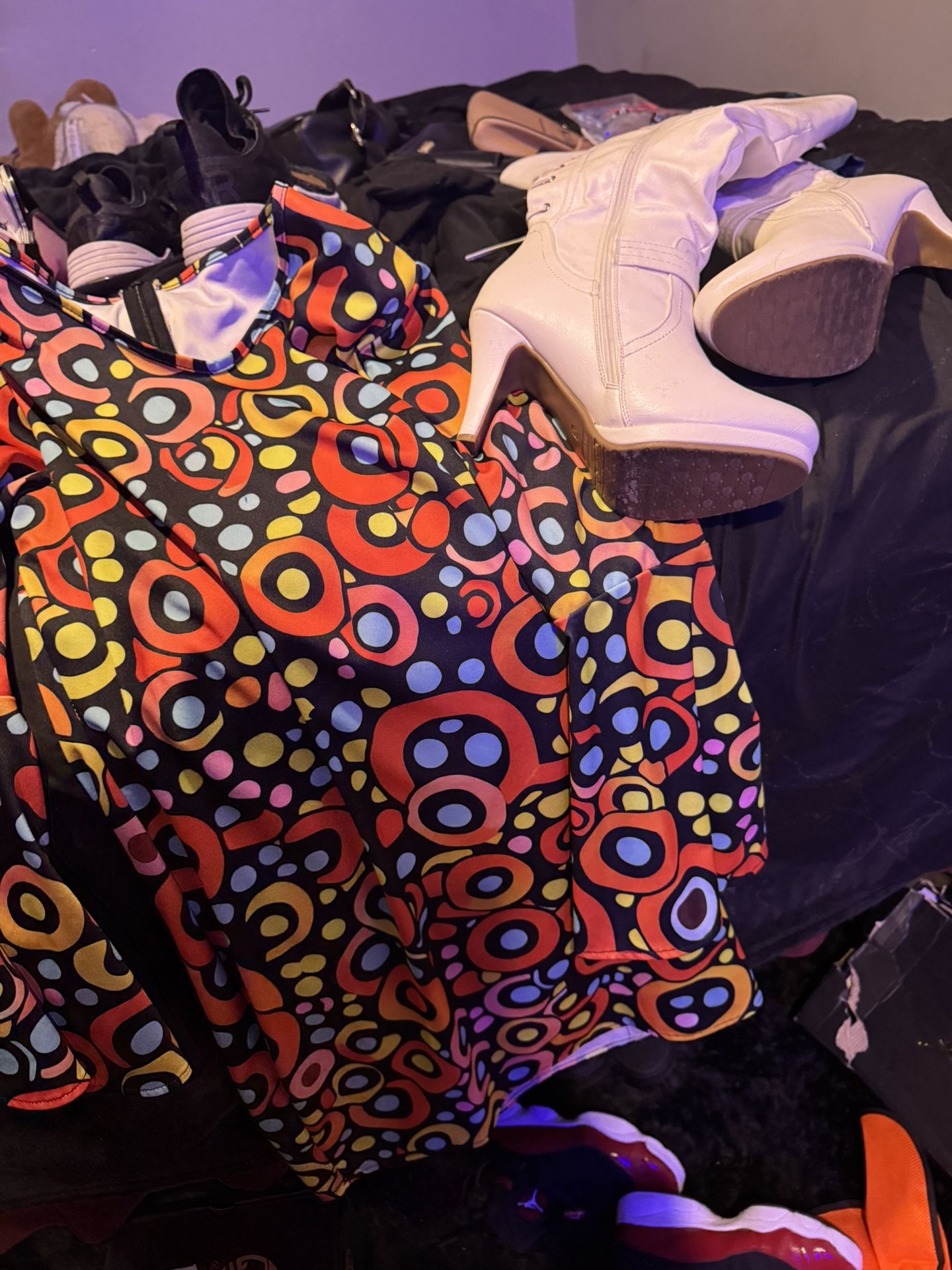 70s Dress xL Boots 8 1/2 