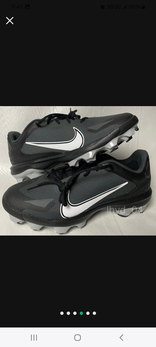 BRAND NEW NIKE FORCE ZOOM TROUT 8 MCS BASEBALL CLEATS BLACK WHITE SIZES  7, 8.5, 10.5, 11.5