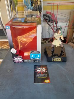 Star Wars Episode 1 Oui-Gon-Jinn Interactive Talking Bank (Opened Box)