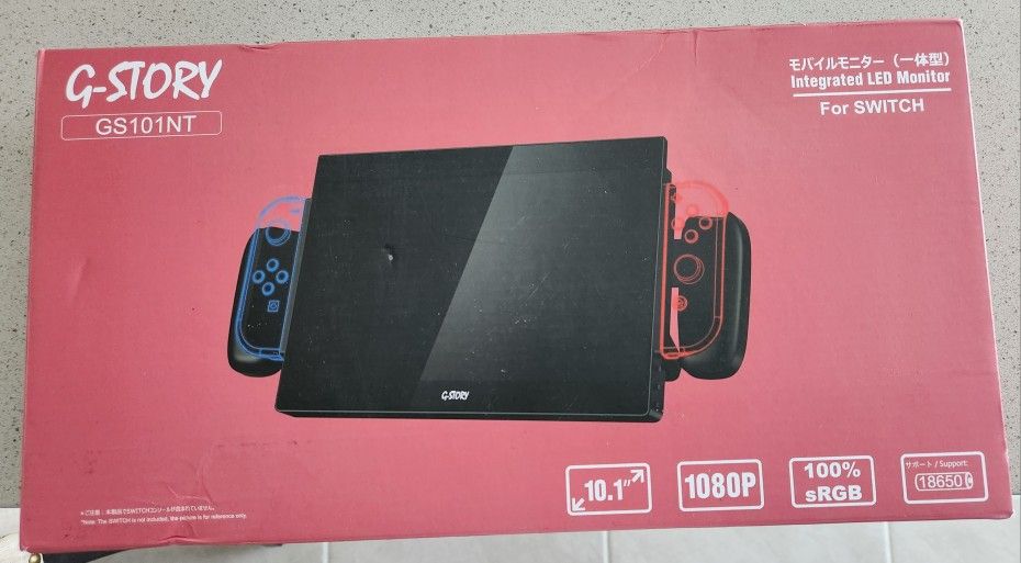 G-STORY 10.1' Fully Integrated Portable Gaming Monitor for Switch, 1080P IPS