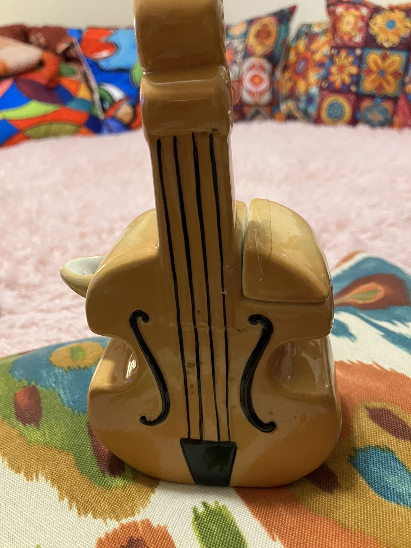 Vintage ceramic rare violin 6.5 inches