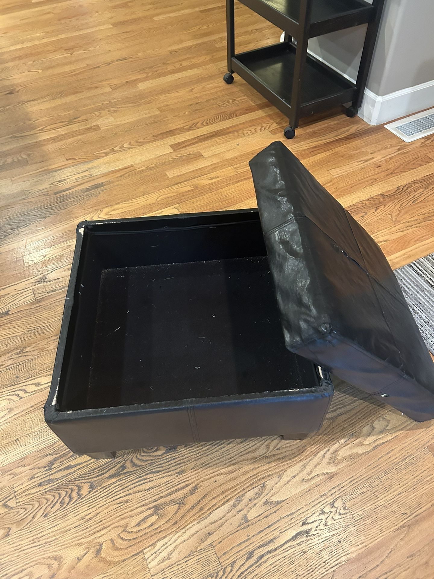 Free: Well Loved Black storage  Ottoman