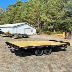 New 8.5x16 7k Deckover Trailer With Ramps 