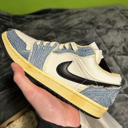 New Nike Air Jordan 1 Low SE World Make Japan Sashiko Denim Ivory 9.5