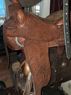 Vintage Western tooledy saddle