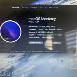 Mac Book Air Early 2015 