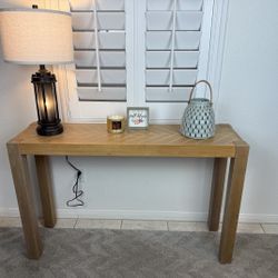 New - 48" Herringbone Console Table – Modern Entryway Table 
