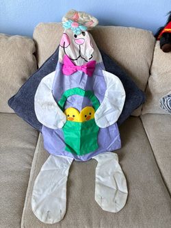 vintage 3D Easter bunny hanging fabric windsock