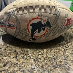 Miami Dolphins Football And Glass 3d Paper Weight  great Deal 