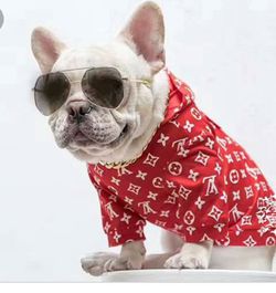 Supreme - Louis Vuitton Dog Wear  Luxury dog collars, Dog hoodie