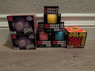 Nee Doh Squish Toy Needoh Squishy Cloud Pleaser Squishies Mello Mallo Color Change Yellow Changing Pink Blue Red