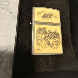 Zippo Hand Etched Ivory Scrimshaw New