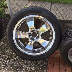 22 in. Rims With Tires All 4 