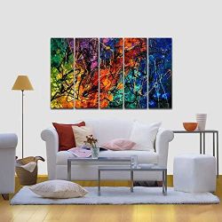 Abstract Heart Oil Paintings Reproduction on Canvas Wall Art Decor Ready to Hang for Home Office Decorations