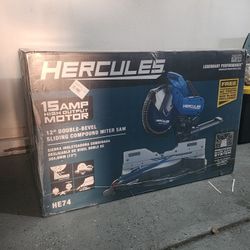 Hercules 12 in. Dual Bevel Sliding Miter Saw - NEW IN BOX