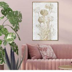 The Oliver Gal Artist Co. Floral Wall Art Canvas Prints 'Dahlia Sketch Border' Home Décor, 24"×36"