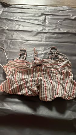 Striped Spaghetti Strap Crop Tops – Set of 2