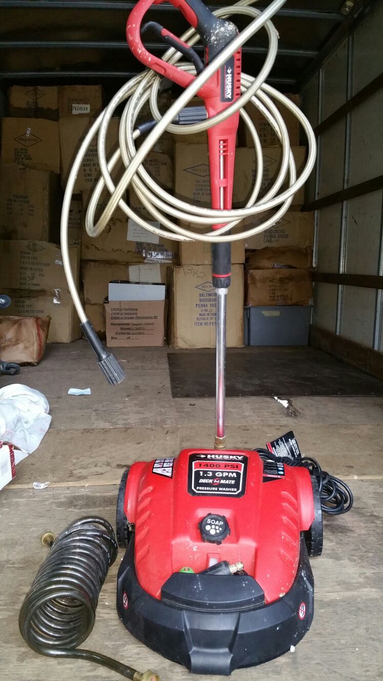 Husky 1400 psi deck 2in1 mate pressure washer