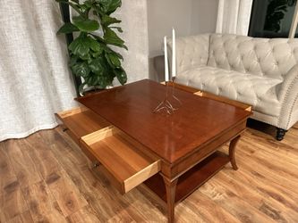 Solid Wood 4- Drawer Coffee Table