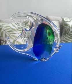 Murano glass from Italy of Angel fish 9”