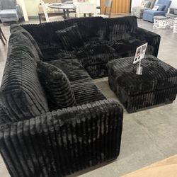 New Black Sectional 