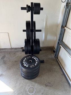 Rubber weights & rack $600 OBO