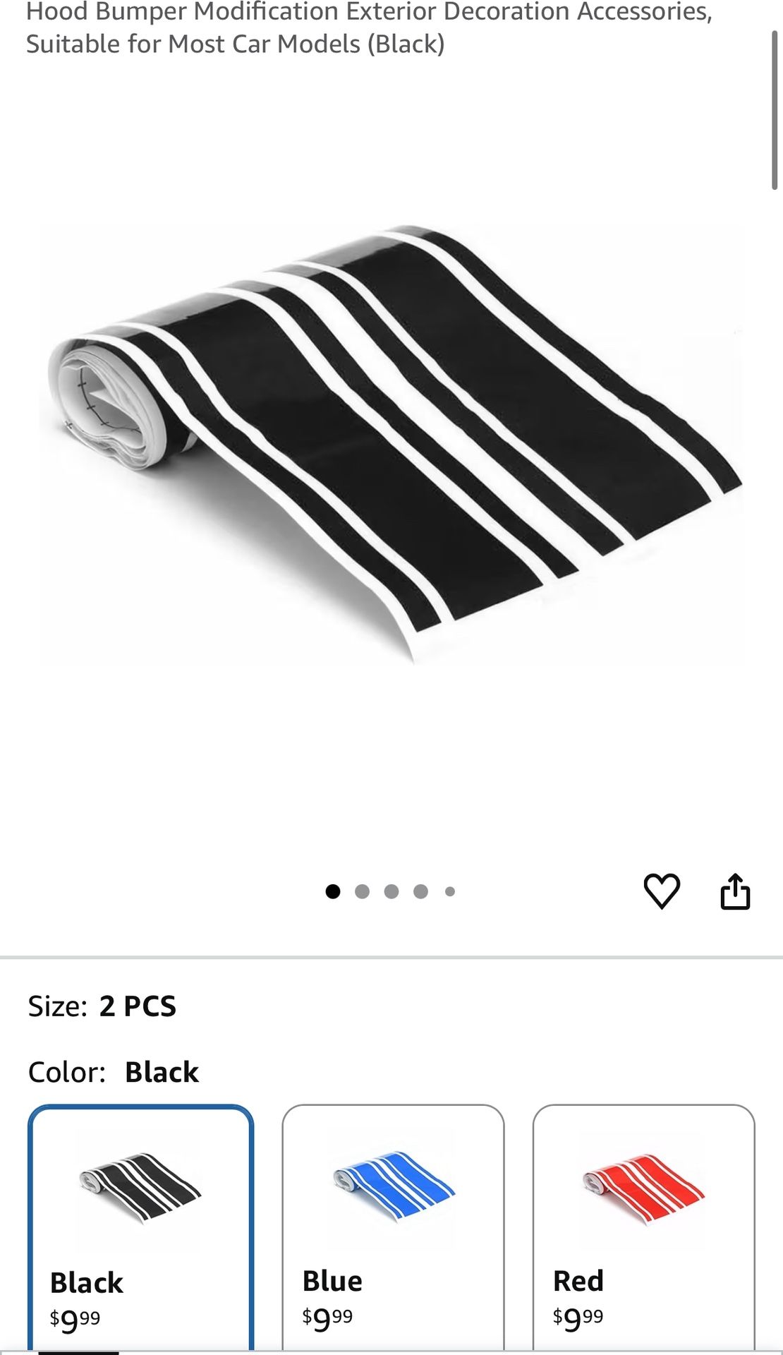 Car Hood Decals – Racing Stripes Body Side Stickers 