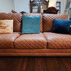 Italian napa leather couch and love seat