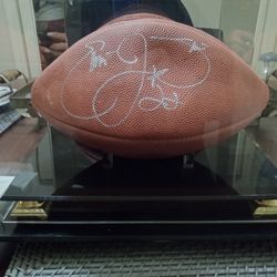 Emmitt Smith Signed Football In Display Case With JSA Letter Of Authenticity