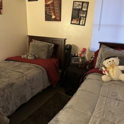 Two Twin  Beds W Headboards