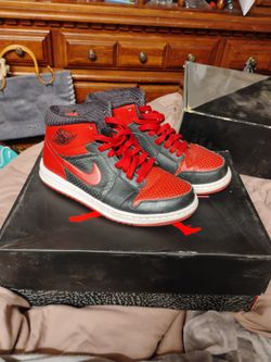 NIKE AIR JORDAN 1 RETRO 85s KO HIGH OG BRED BLACK RED 638471-001 Size 6Y Pre-Owned