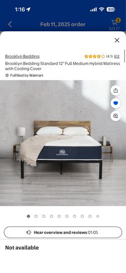 Brooklyn Bedding Standard 12" Full Medium Hybrid Mattress with Cooling Cover