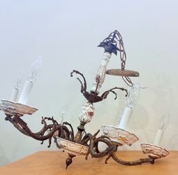 Italian Capodimonte Chandelier Vintage