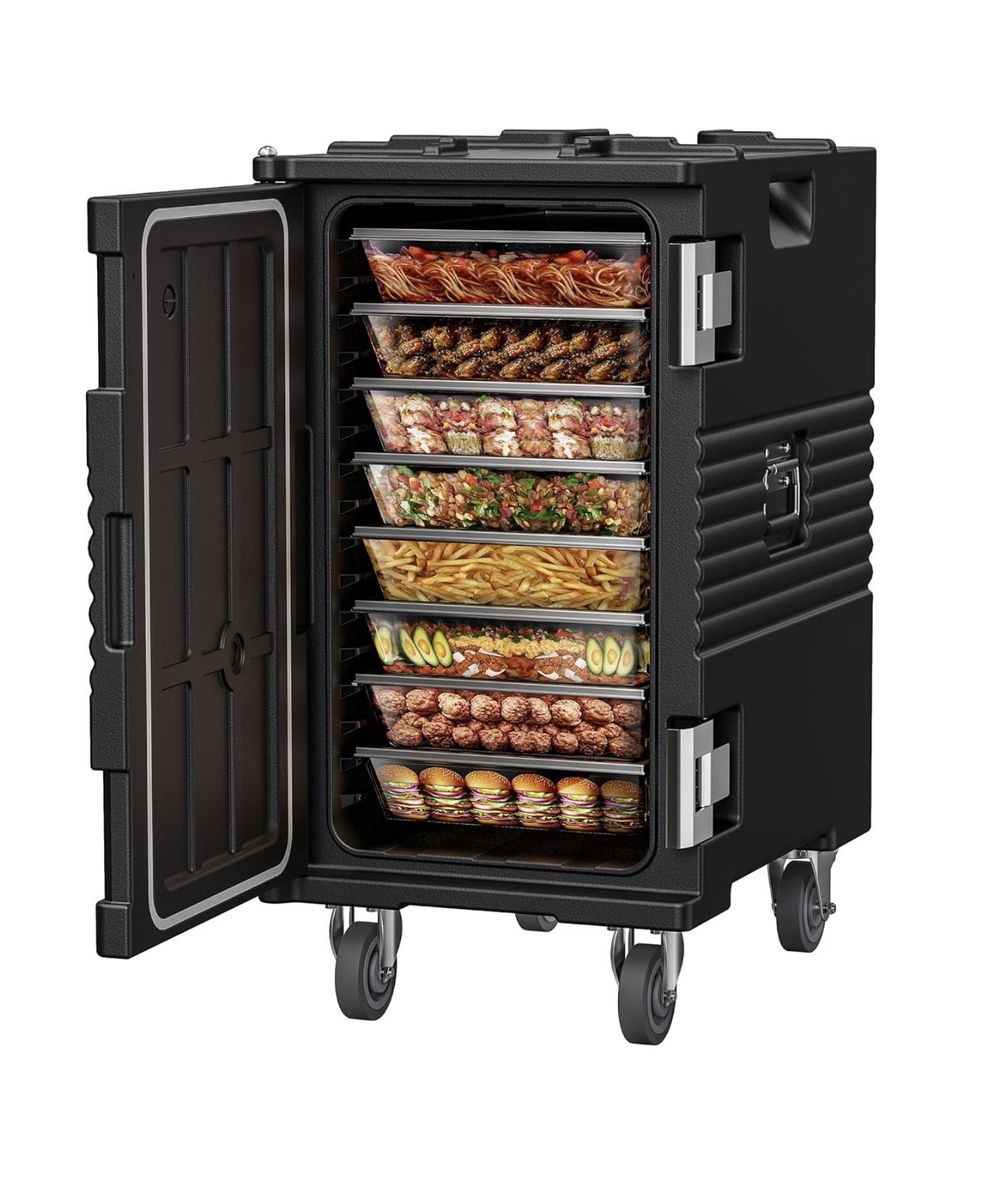 127QT Catering Food Warmers with Swivel Casters