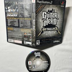 PS2 PLAYSTATION GUITAR HERO METALLICA CIB COMPLETE SONY CLEAN